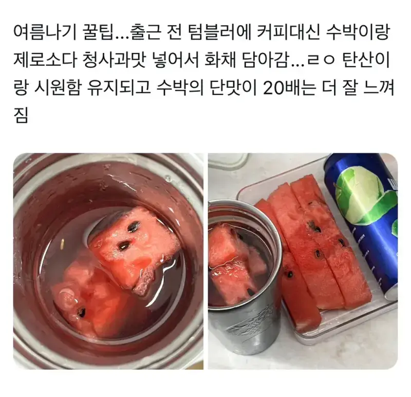 여름 텀블러사용 꿀팁의 내용을 보여주는 이미지