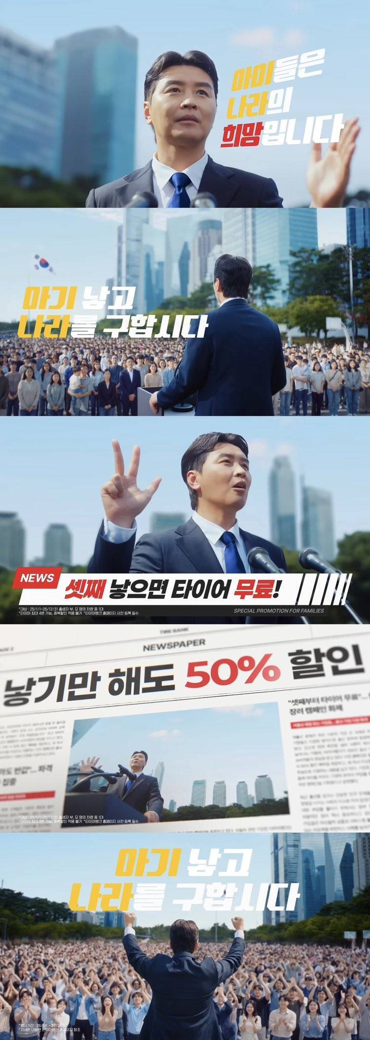 타이어뱅크 광고 수준 보고가세요의 내용을 보여주는 이미지