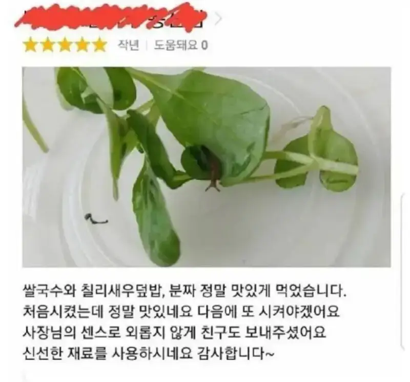 긍정마인드 쩌는 사람들의 배달 음식 리뷰의 내용을 보여주는 이미지 관련 이미지 2