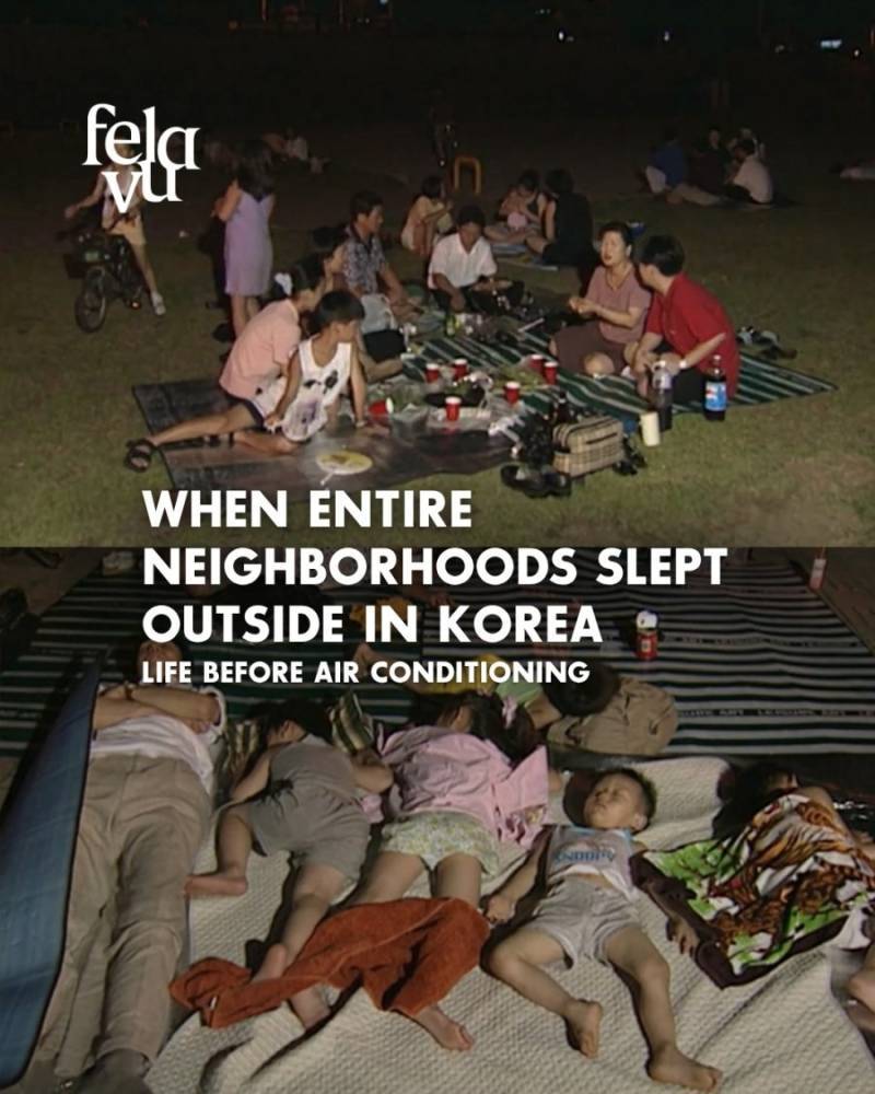 한 여름에 밖에서 자던 한국인들의 내용을 보여주는 이미지