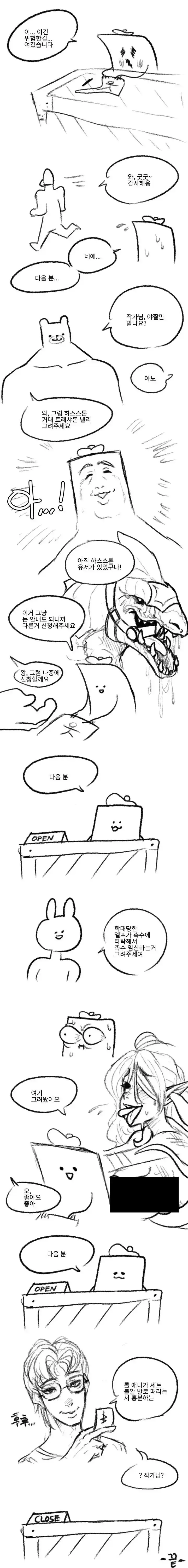 과거 그림쟁이들의 고충의 내용을 보여주는 이미지 관련 이미지 5