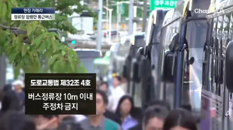 막을방법 없다는 ‘대기업 통근버스’ 정류소 점령의 내용을 보여주는 이미지 관련 이미지 10