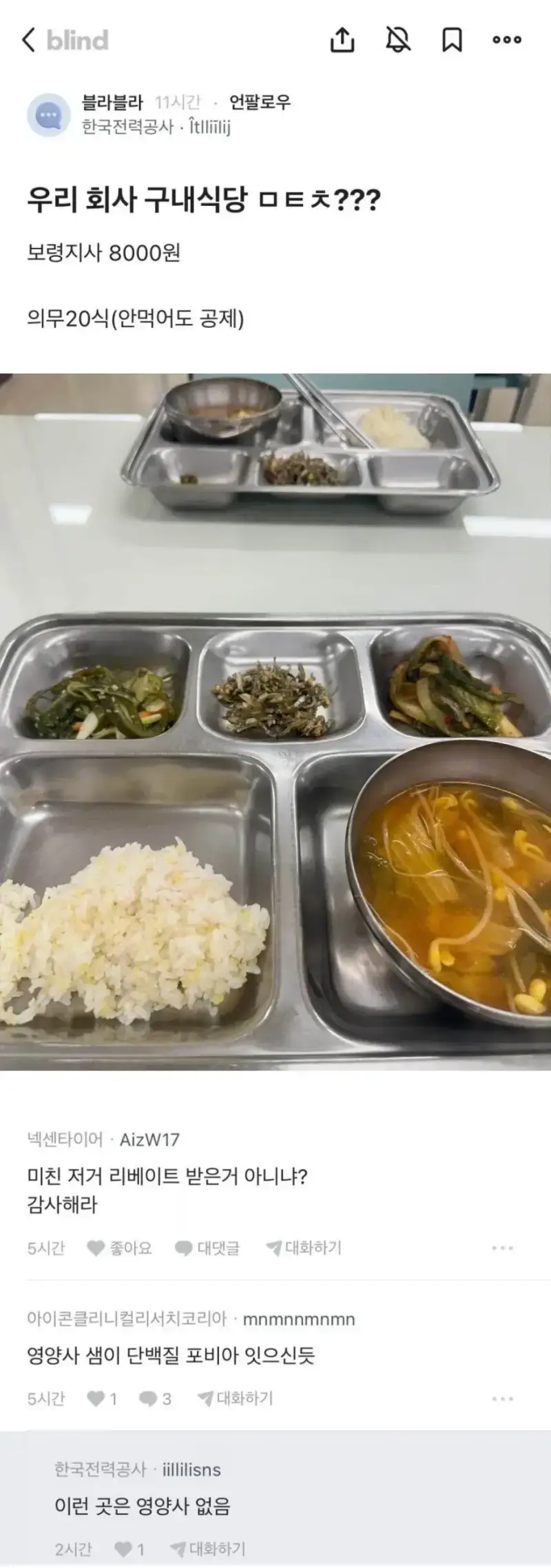 한전에 정신나간 블라가 많았던 이유의 내용을 보여주는 이미지