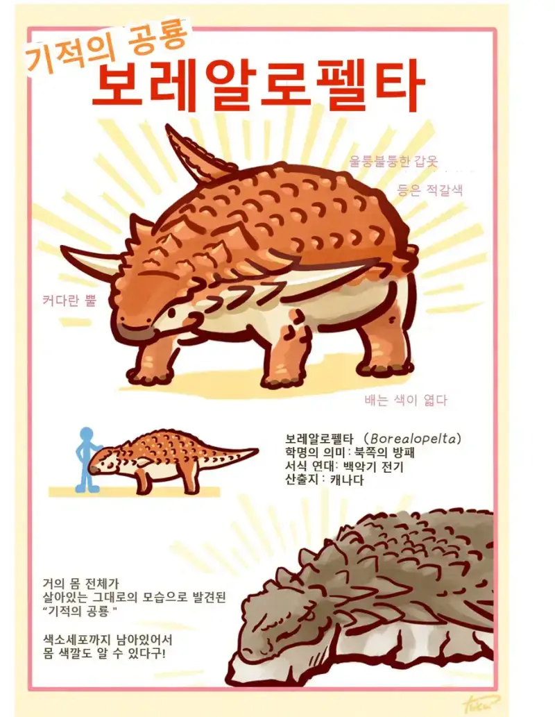 내부 장기부터 피부 색상까지 모두 확인된 공룡의 내용을 보여주는 이미지 관련 이미지 3