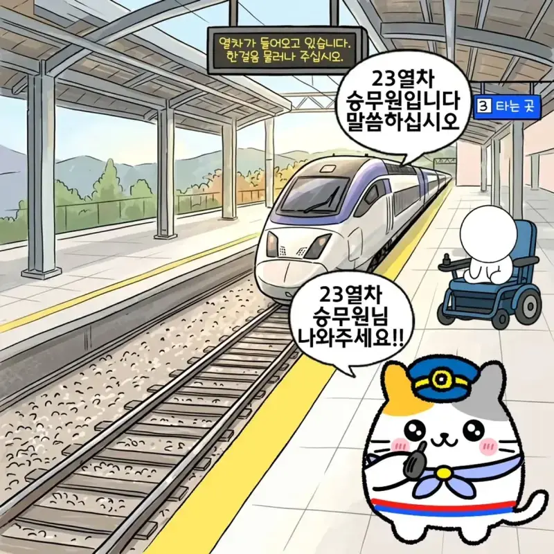 휠체어 승객이 열차 타는 방법의 내용을 보여주는 이미지 관련 이미지 5