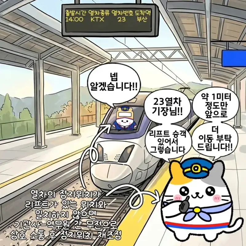 휠체어 승객이 열차 타는 방법의 내용을 보여주는 이미지 관련 이미지 7