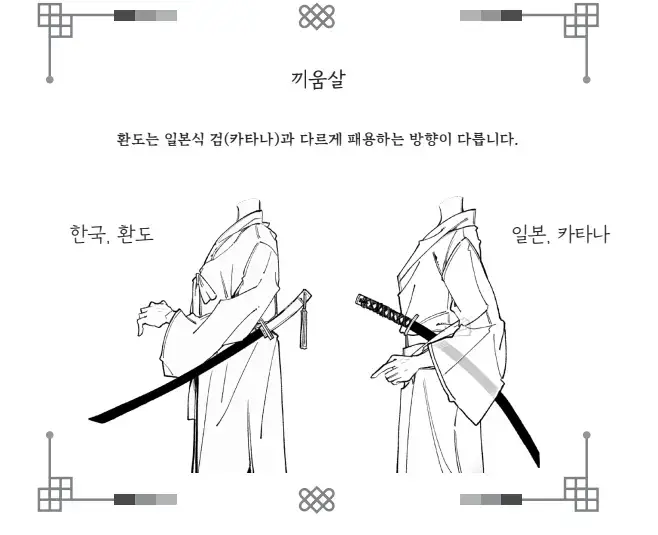사극에서는 왜 환도를 뒤로 차지 않을까?의 내용을 보여주는 이미지