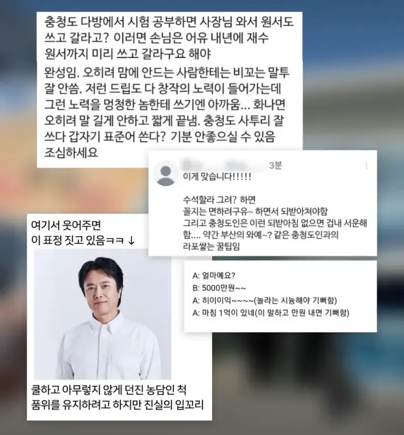 사실 치열한 밈 배틀이라는 충청도 사투리의 내용을 보여주는 이미지 관련 이미지 2