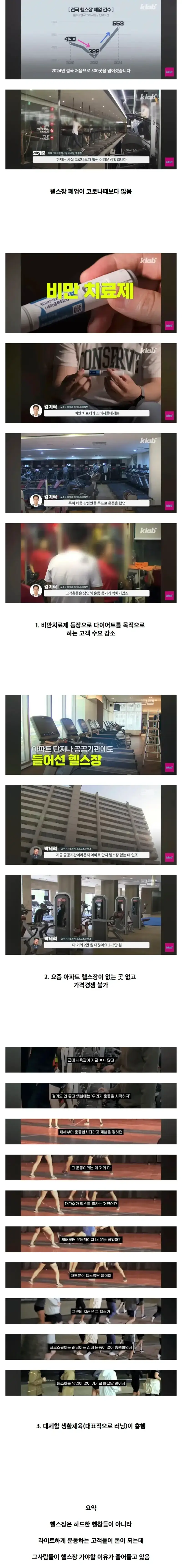역대급 위기라는 헬스장 사업의 내용을 보여주는 이미지