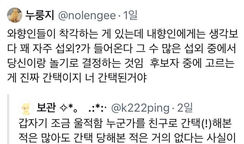 내향인들 간택이니뭐니 가련한 한마리의 페르시안 야옹이인척 그만해라 걍 찐따야 너넨의 내용을 보여주는 이미지 관련 이미지 2