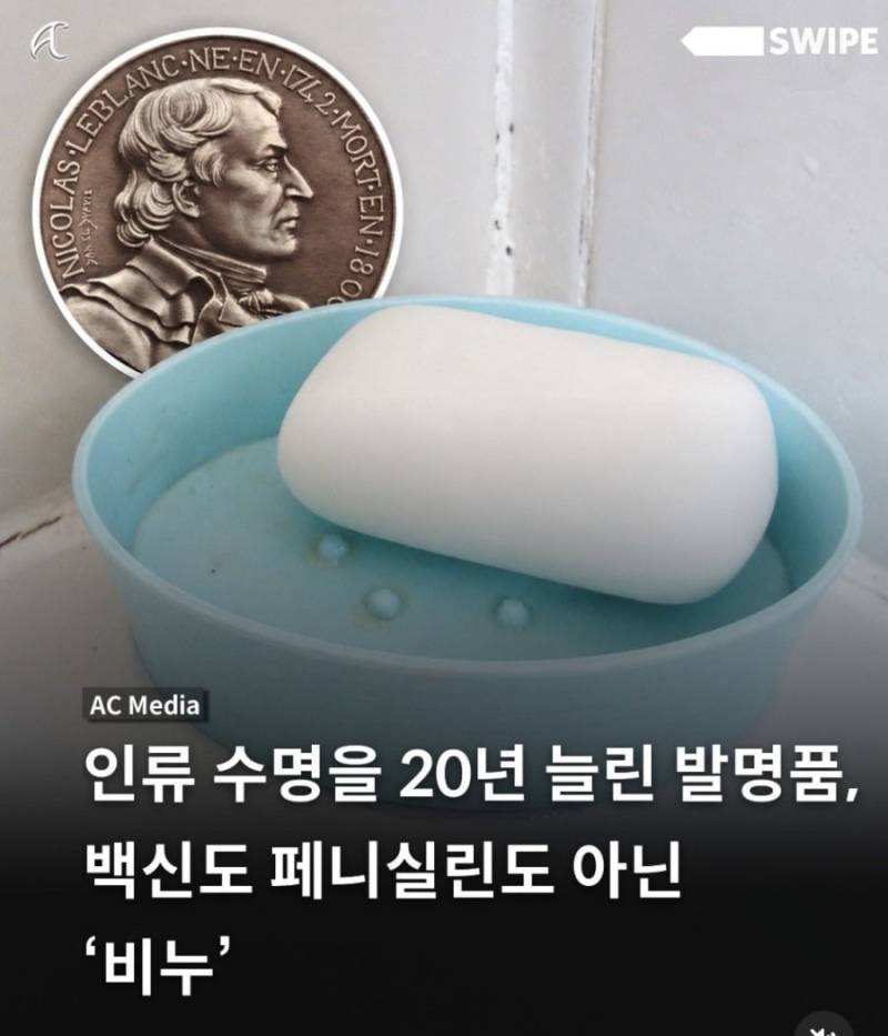 인류의 수명을 20년 늘린 발명품의 내용을 보여주는 이미지