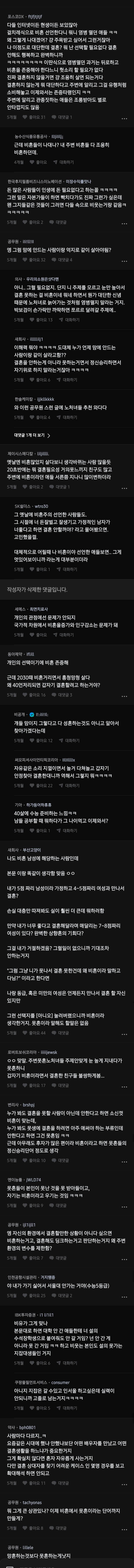 솔직히 비혼이라고 하는 사람의 80프로는 못혼같음...의 내용을 보여주는 이미지 관련 이미지 4