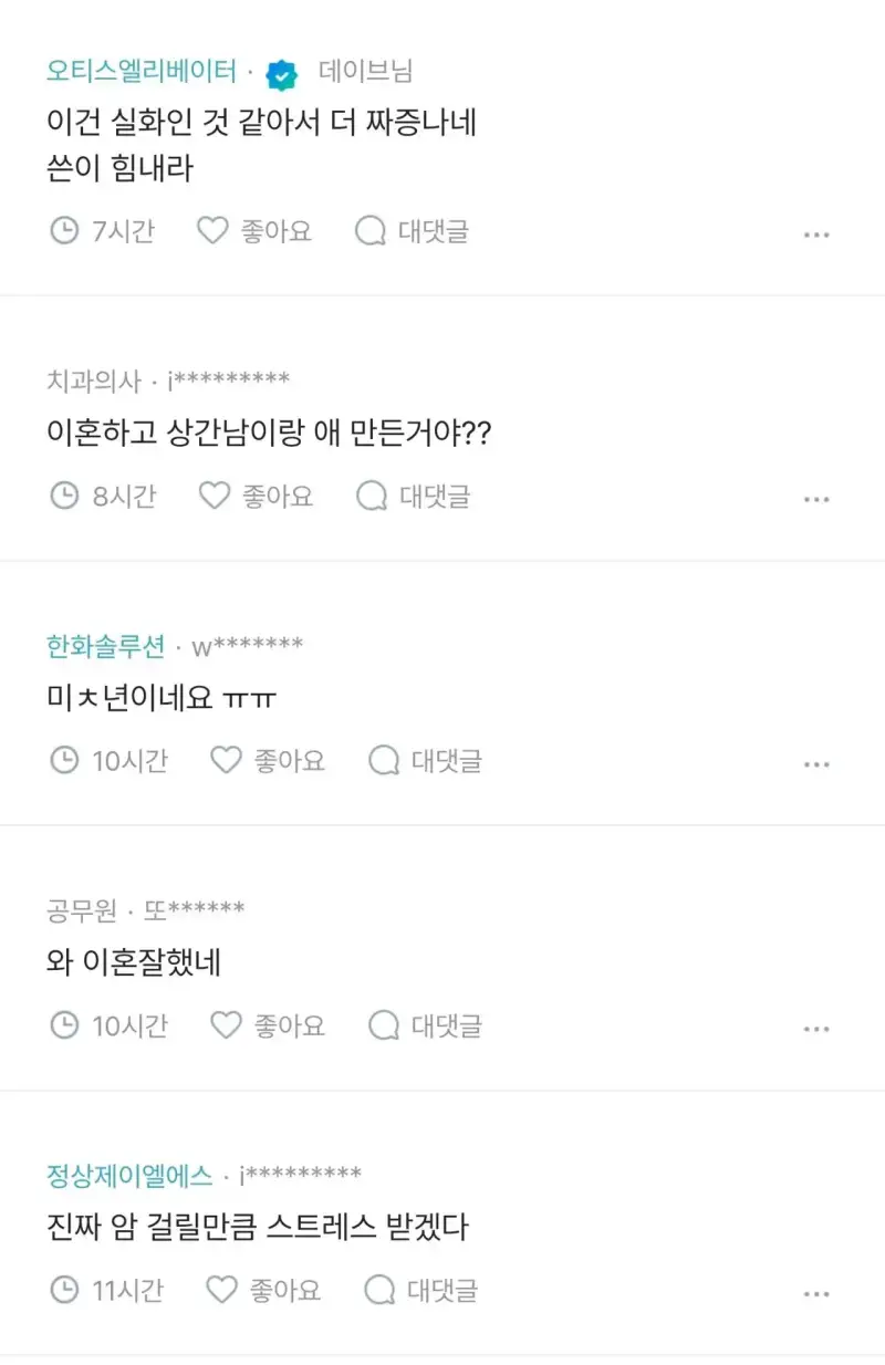이혼하고도 엄청 스트레스 받는 다는 남자의 내용을 보여주는 이미지 관련 이미지 2