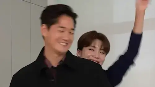 장도연이 다 가려지는 유지태 피지컬