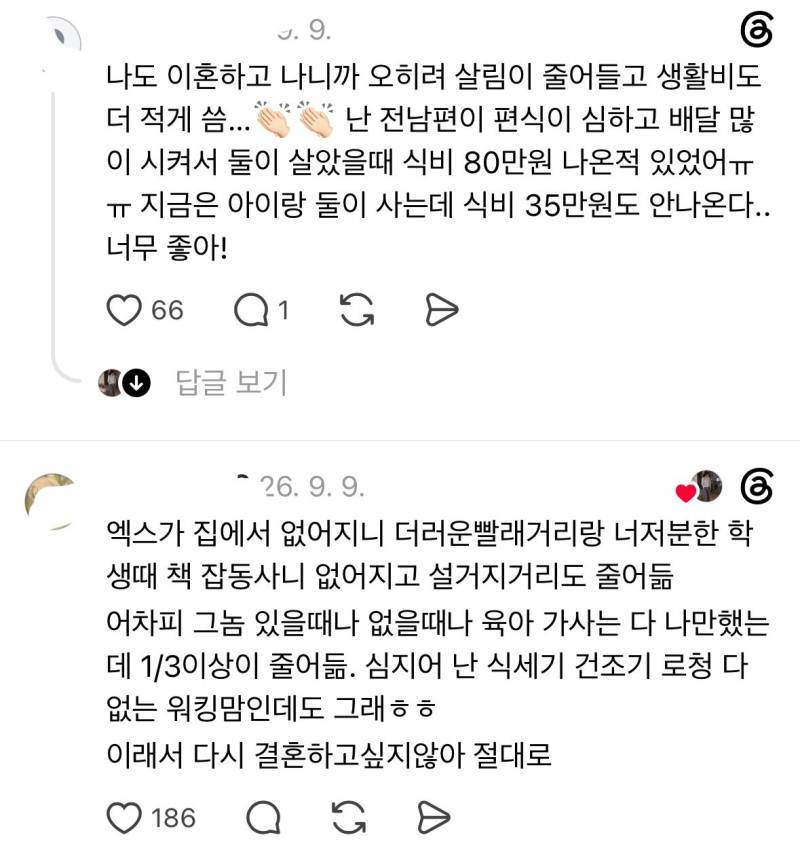이혼하고 애 혼자 키우는데 결혼생활했을 때보다 살림이 반으로 줄었어;의 내용을 보여주는 이미지 관련 이미지 3