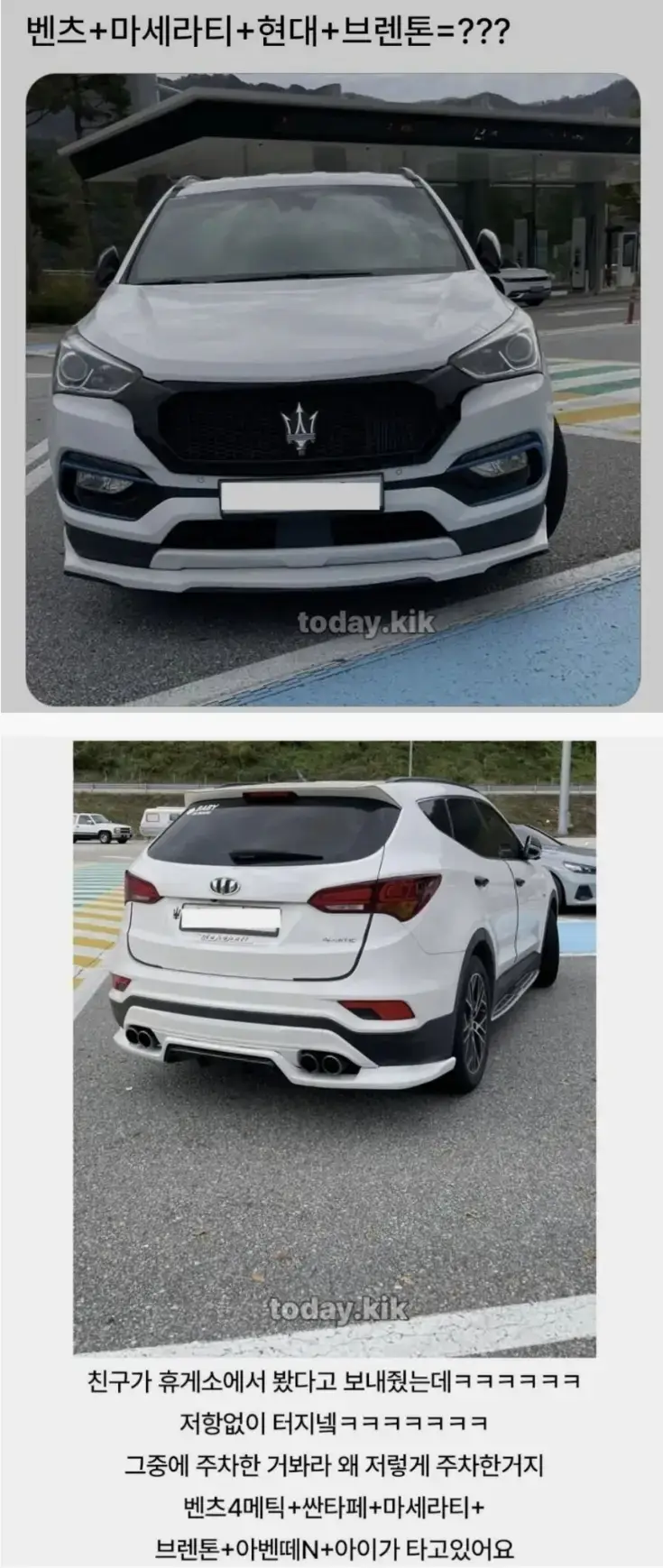 휴게소에 나타난 흔한 혼종의 내용을 보여주는 이미지
