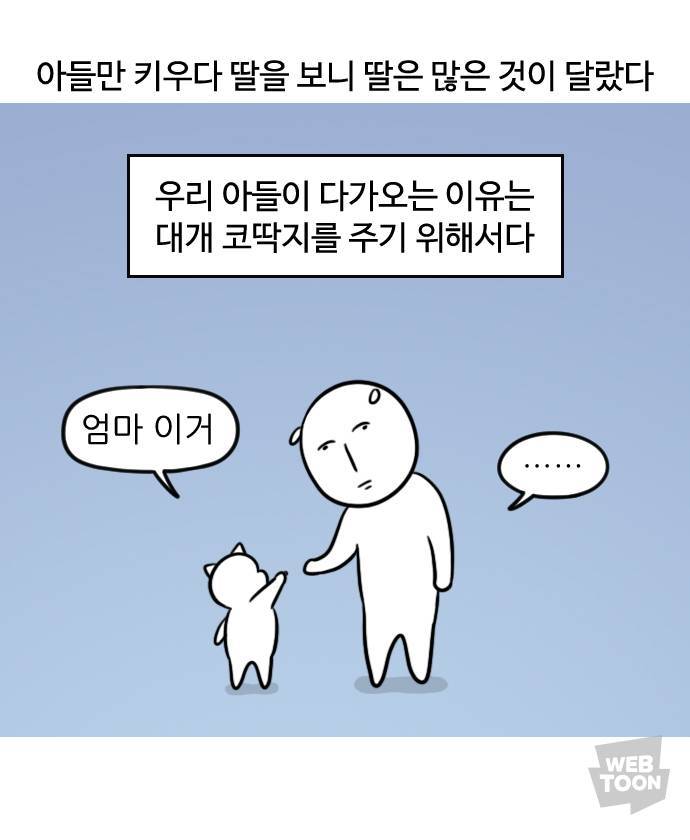 대학일기 작가가 느끼는 육아 고충의 내용을 보여주는 이미지