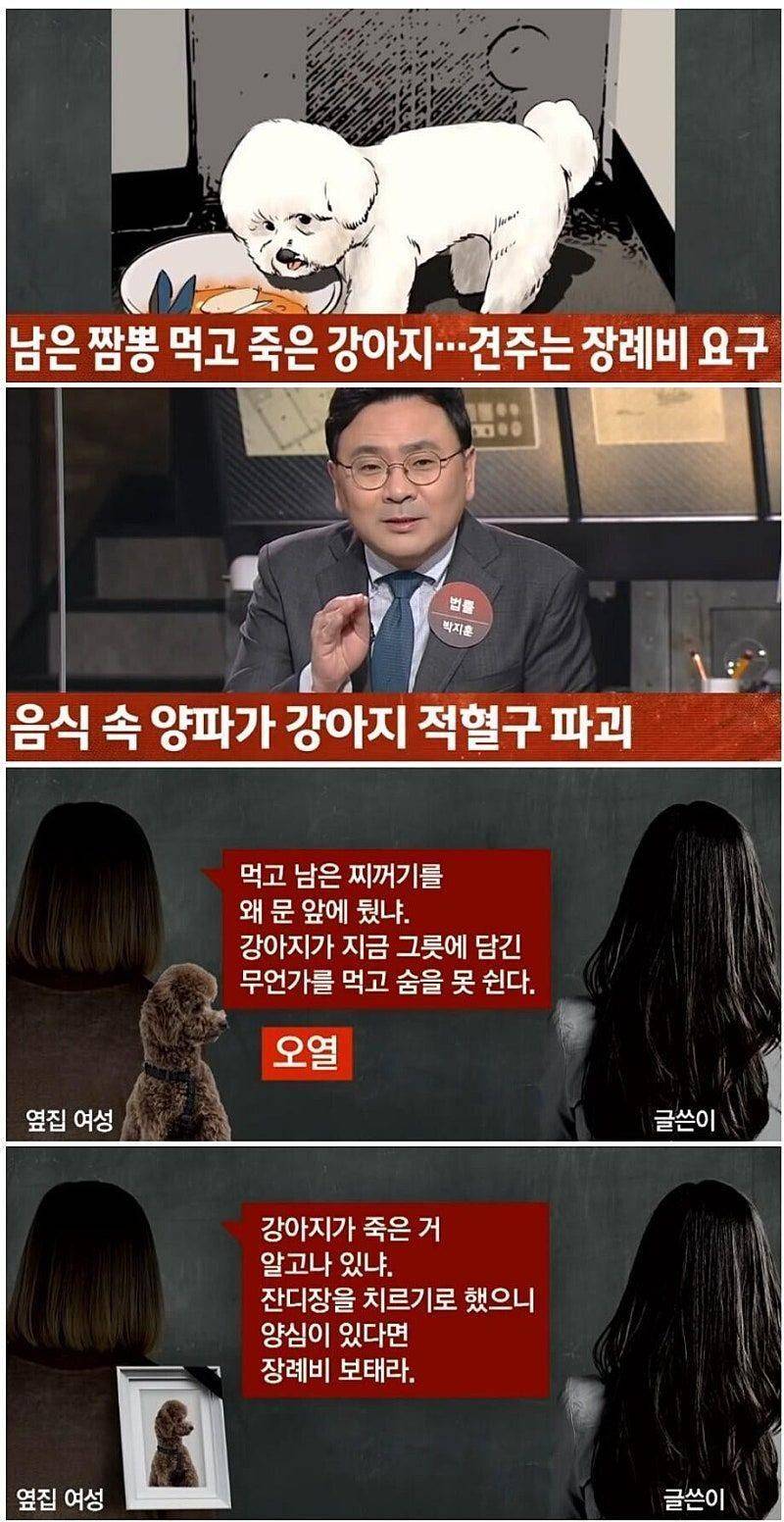 짬뽕 빈 그릇 내놨다가 대참사의 내용을 보여주는 이미지