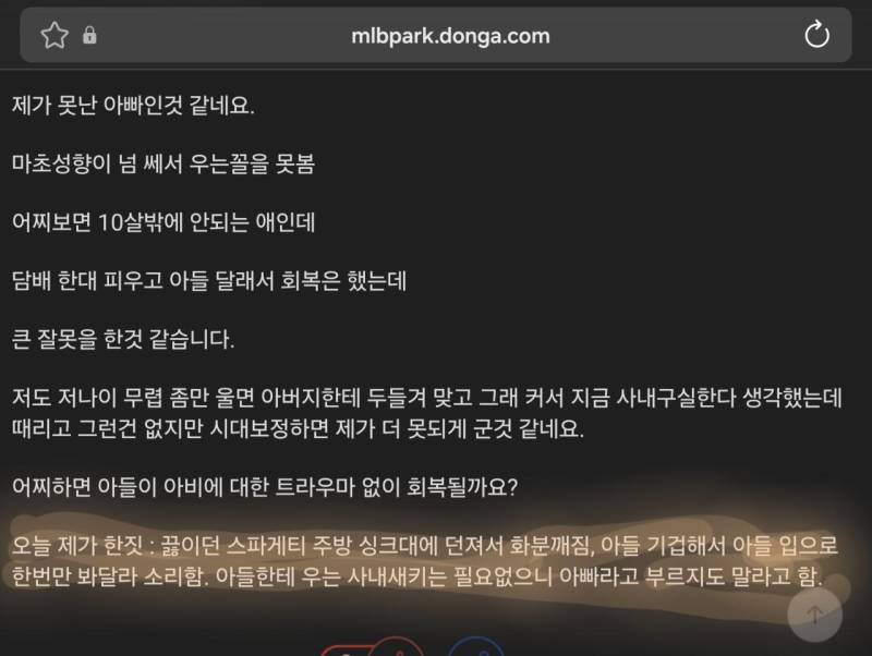 아들한테 개ㅈㄹ하고 후회막급 속상하네요의 내용을 보여주는 이미지 관련 이미지 2