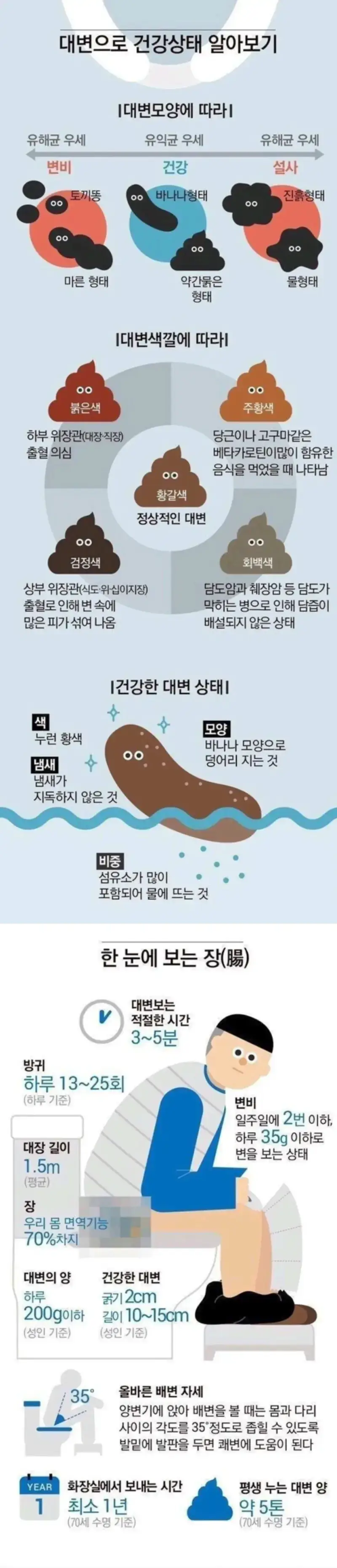 대변으로 보는 건강상태의 내용을 보여주는 이미지