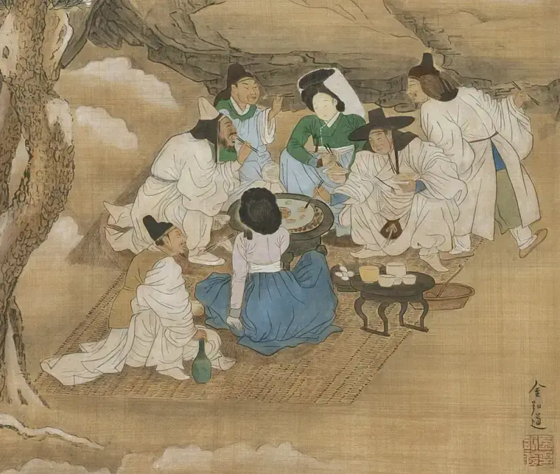 조선시대 야유회 풍속화의 내용을 보여주는 이미지 관련 이미지 2