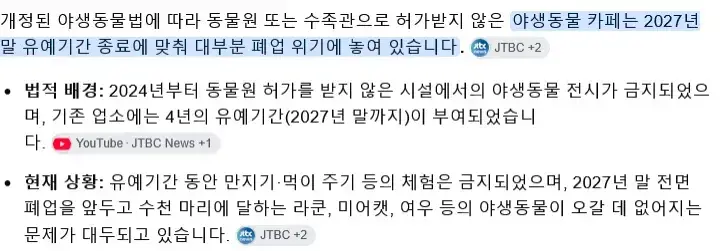 2027년까지 대부분의 동물카페는 폐업 예정의 내용을 보여주는 이미지 관련 이미지 2