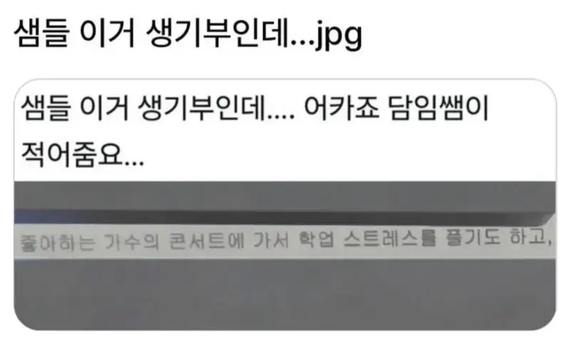 당황스러운 생기부 모음의 내용을 보여주는 이미지