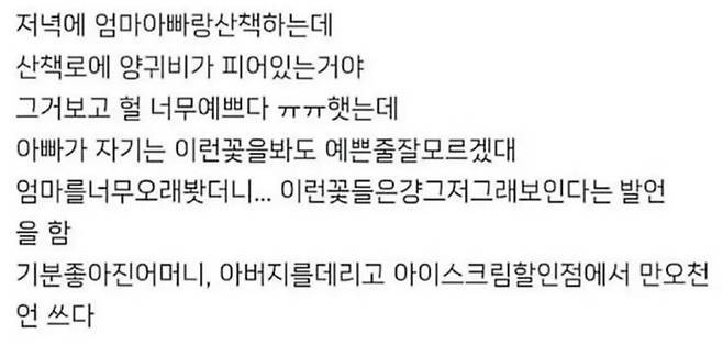 몽글몽글한 일화들 모음집의 내용을 보여주는 이미지