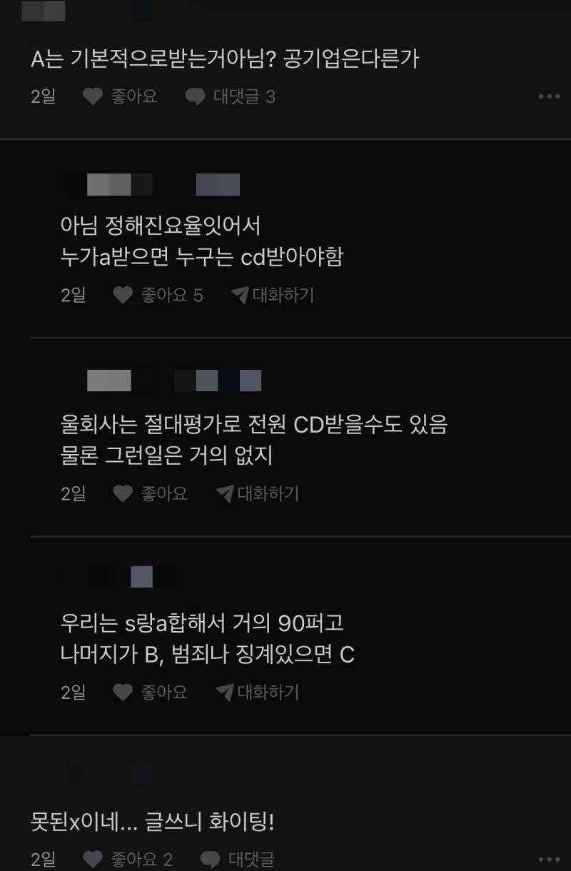육아휴직으로 4년동안 A 받으신 분. 이번에는 C 주려고 합니다의 내용을 보여주는 이미지 관련 이미지 3