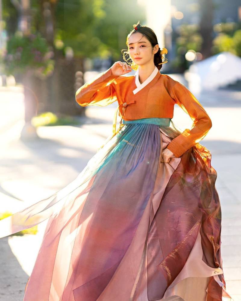 풍성한 꽃봉오리같은 한복 갈래치마 모음의 내용을 보여주는 이미지 관련 이미지 3