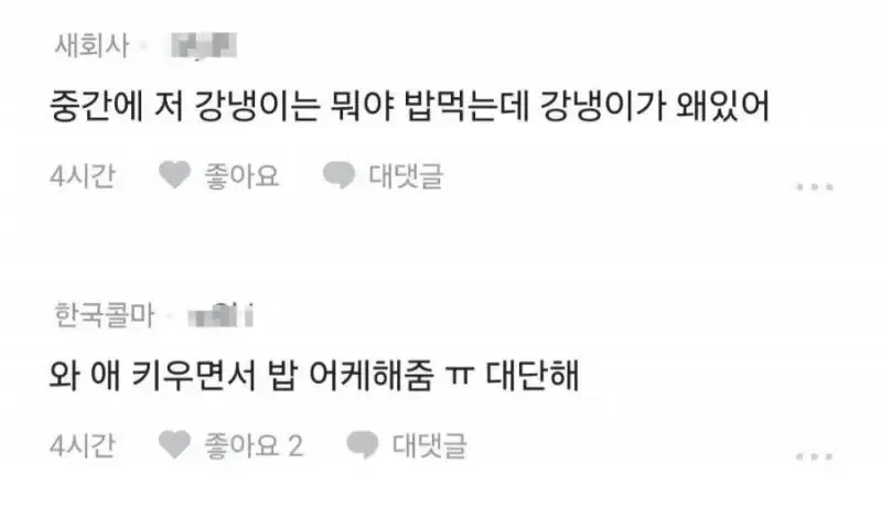 블라인드에서 논쟁중인 아내가 차려준 밥상의 내용을 보여주는 이미지 관련 이미지 6