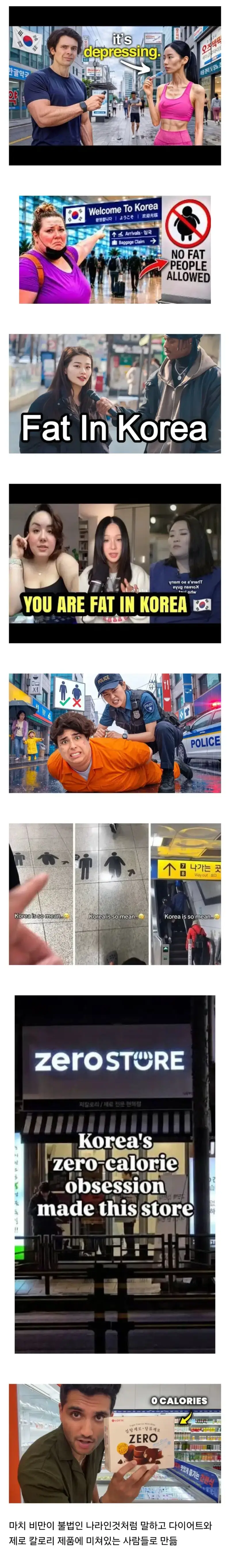 서구에서 보는 한국인의 다이어트의 내용을 보여주는 이미지