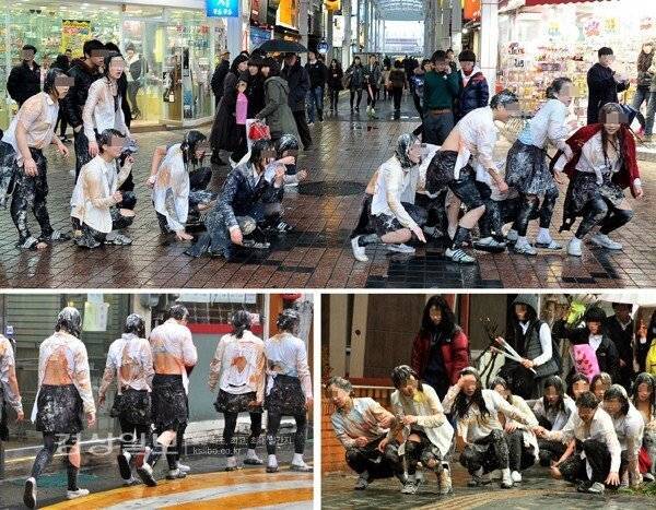 이제는 사라진 한때 사회 문제였던 졸업식 문화의 내용을 보여주는 이미지