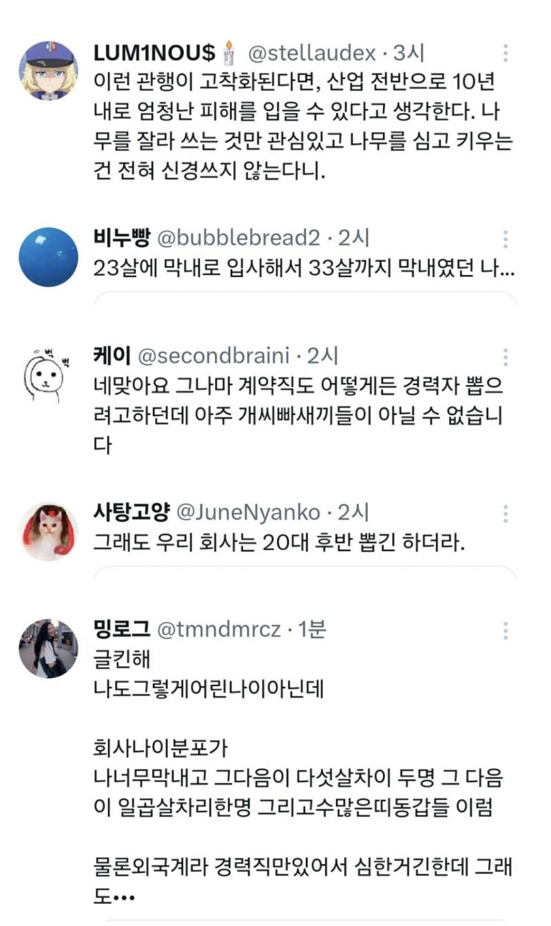 점점 높아지는 신입 나이대의 내용을 보여주는 이미지 관련 이미지 2