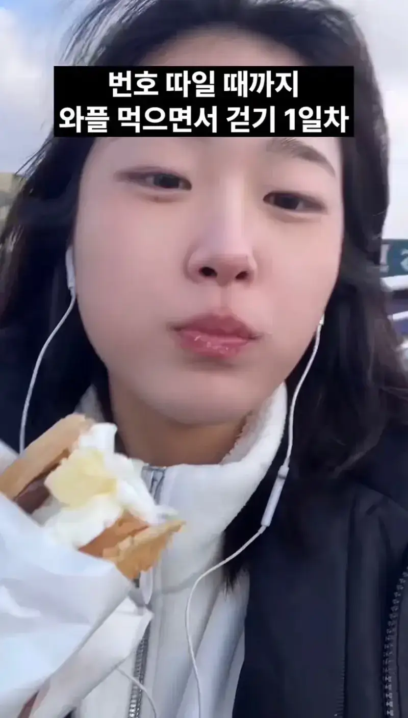 길거리에서 번호 따일 때까지 와플 먹어봤더니의 내용을 보여주는 이미지