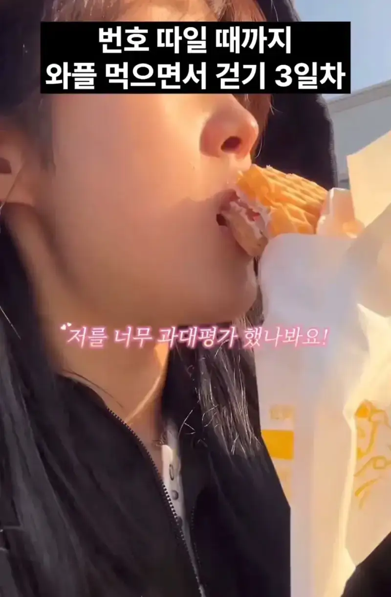길거리에서 번호 따일 때까지 와플 먹어봤더니의 내용을 보여주는 이미지 관련 이미지 3