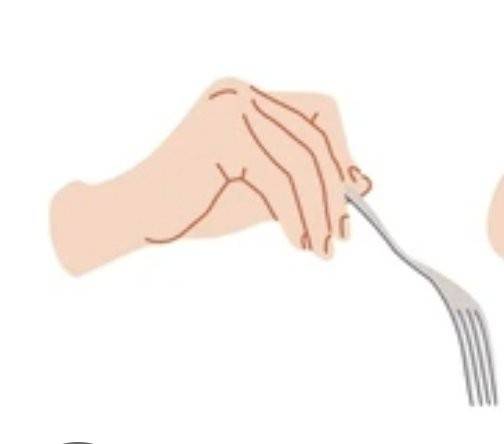 의외로 나뉜다는 포크 잡는 법의 내용을 보여주는 이미지