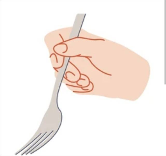 의외로 나뉜다는 포크 잡는 법의 내용을 보여주는 이미지 관련 이미지 2