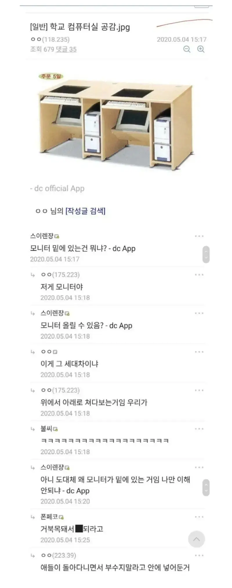 놀랍게도 진짜로 존재했던 컴퓨터 책상의 내용을 보여주는 이미지
