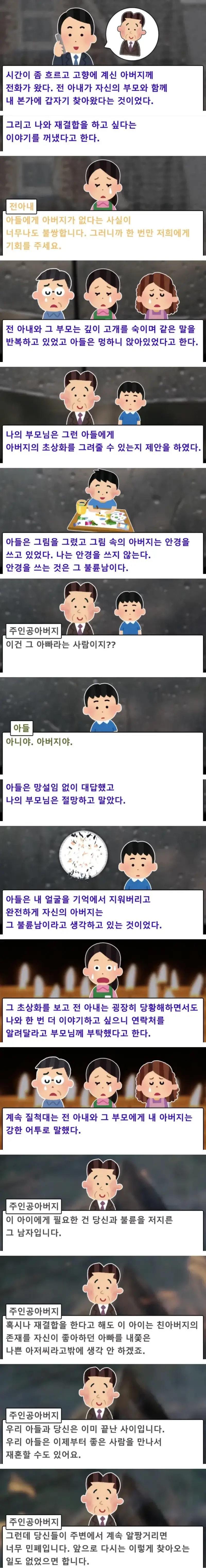 이혼한 전처가 찾아왔다의 내용을 보여주는 이미지
