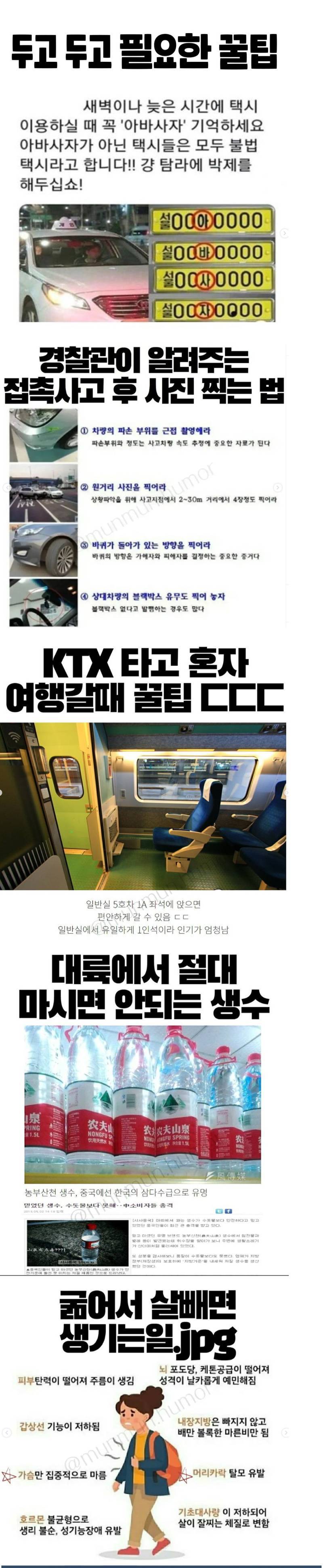 👇해초글/ 해초글 빼고 꿀팁 재업의 내용을 보여주는 이미지