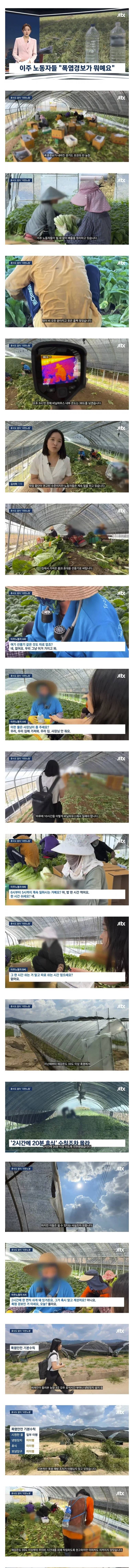 폭염경보가 뭔지 모르는 이주 노동자들의 내용을 보여주는 이미지