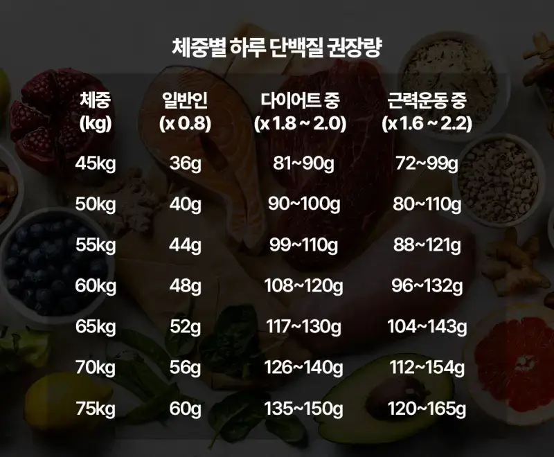나는 하루에 적정량 단백질을 섭취하고 있을까? (식단 점검하기)의 내용을 보여주는 이미지 관련 이미지 2