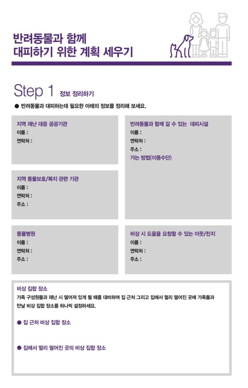 반려동물 가족을 위한 재난대응 가이드라인의 내용을 보여주는 이미지 관련 이미지 5