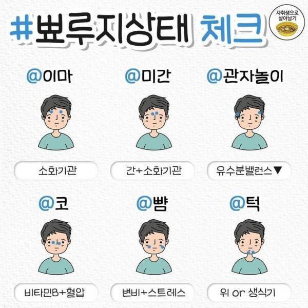 뾰루지 상태로 알아보는 꿀팁